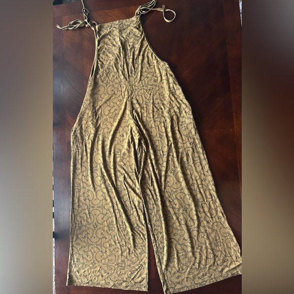 Elegant Gold Jumpsuit It has a small stain on the top back of the hood stretch - Picture 1 of 10